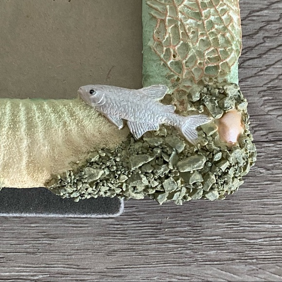 VTG Ocean Fish Shell  Starfish Beach Picture Frame - Picture 6 of 13